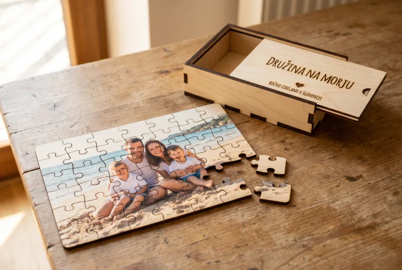 Lesene puzzle s fotografijo