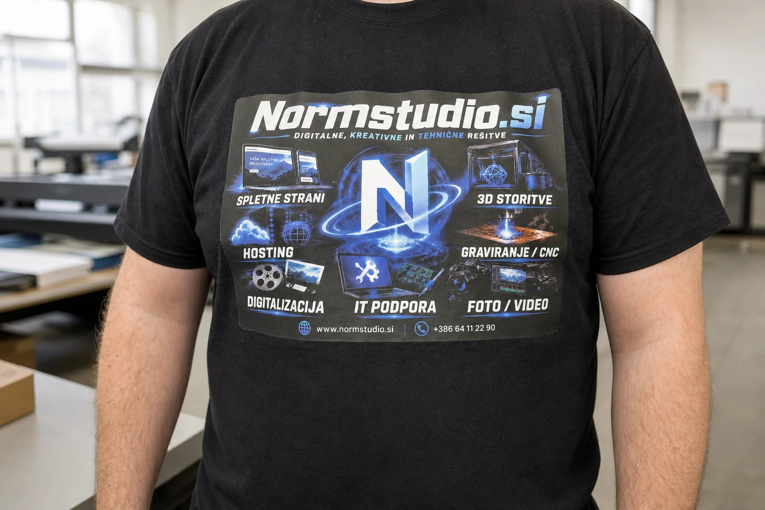 Potiskana majica z motivom NORMSTUDIO